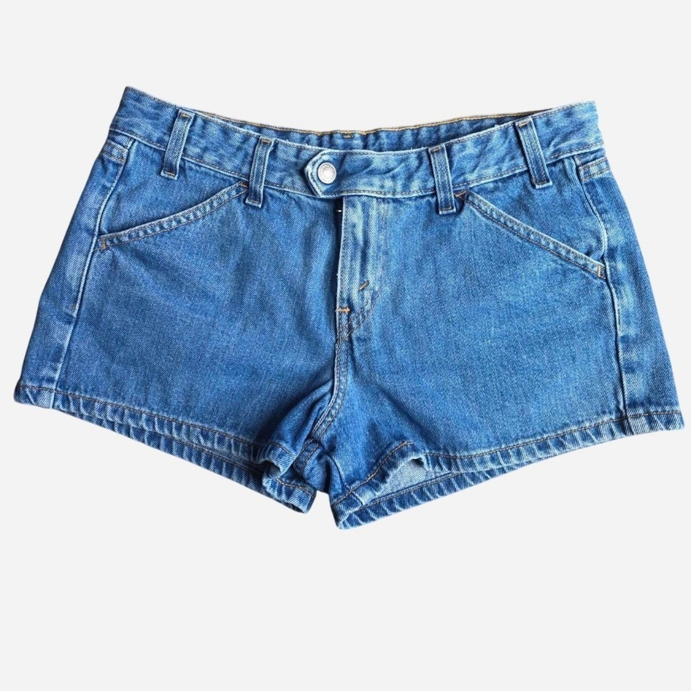 Levis Vintage Y2K Jean Shorts Style 369 Y2K Flap Button Back Pocket - Picture 5 of 6